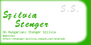 szilvia stenger business card